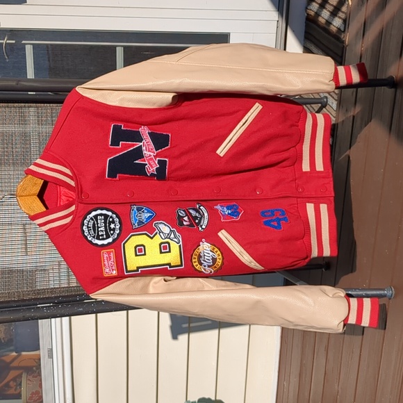 SMOKE RISE Other - MENS LARGE RED SMOKERISE VARSITY JACKET